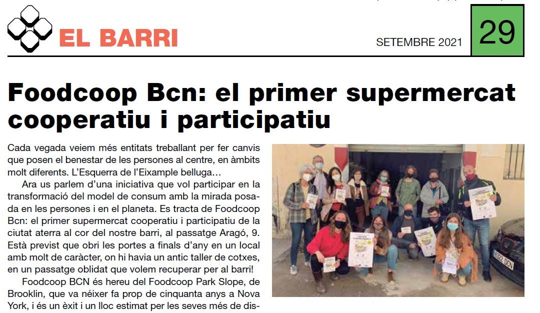 Foodcoop Bcn: el primer supermercat cooperatiu i participatiu