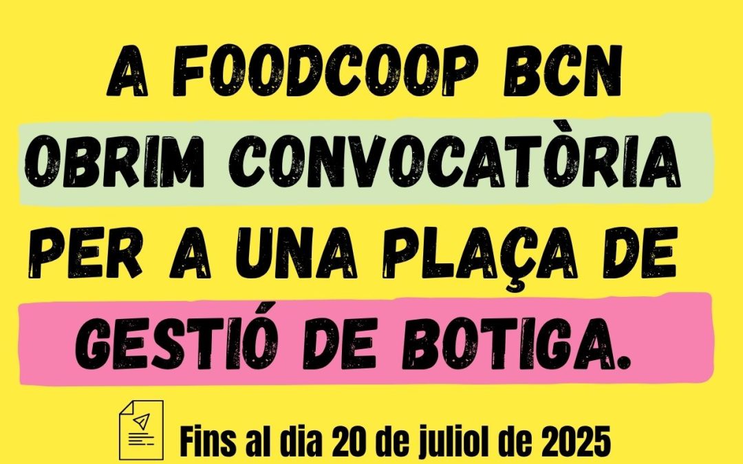 Oferta de feina: gestió de botiga